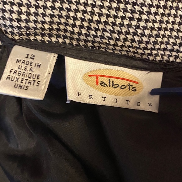 Talbots Black & White Houndstooth Pencil Skirt - Picture 2 of 12